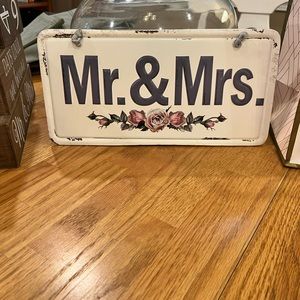 Mr. & Mrs. Decorative License Plate